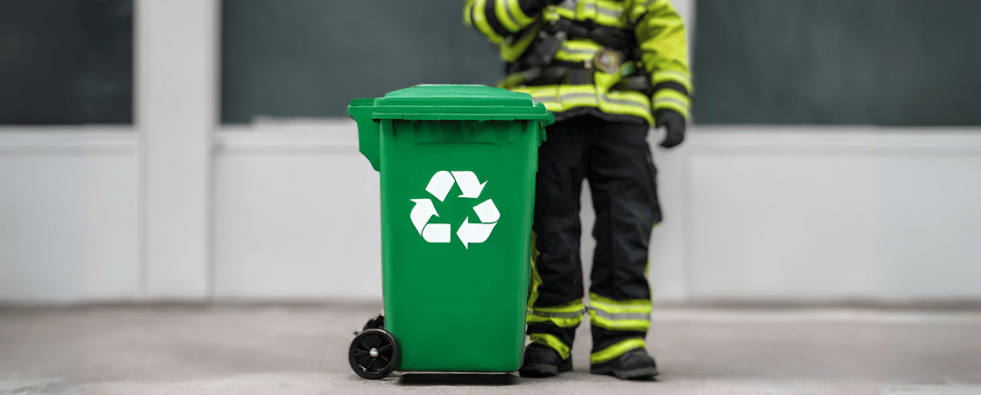 Recycle bin and bunker gear